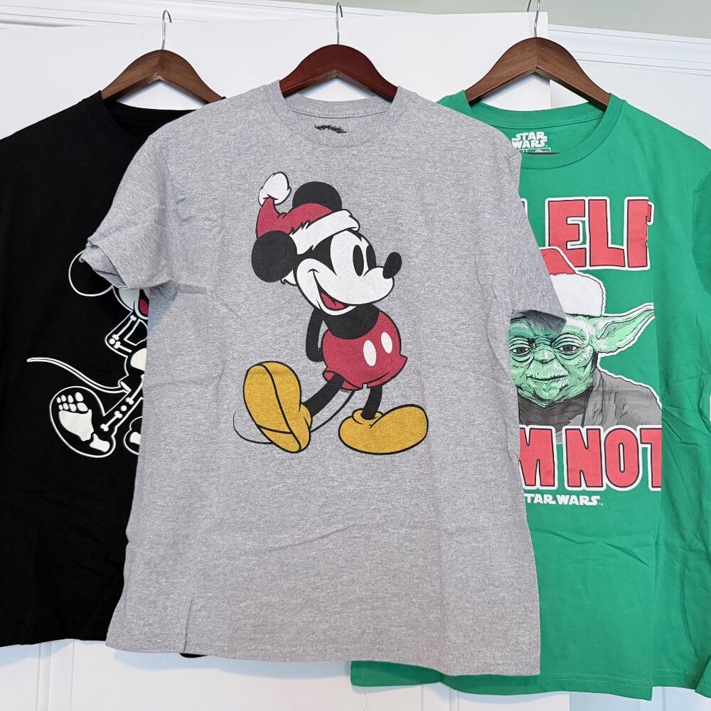 Disney, Holiday Shirts: Christmas and Halloween, Must Be Sold as 3